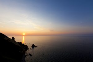 夕日　絶景　小樽　北海道　日本海